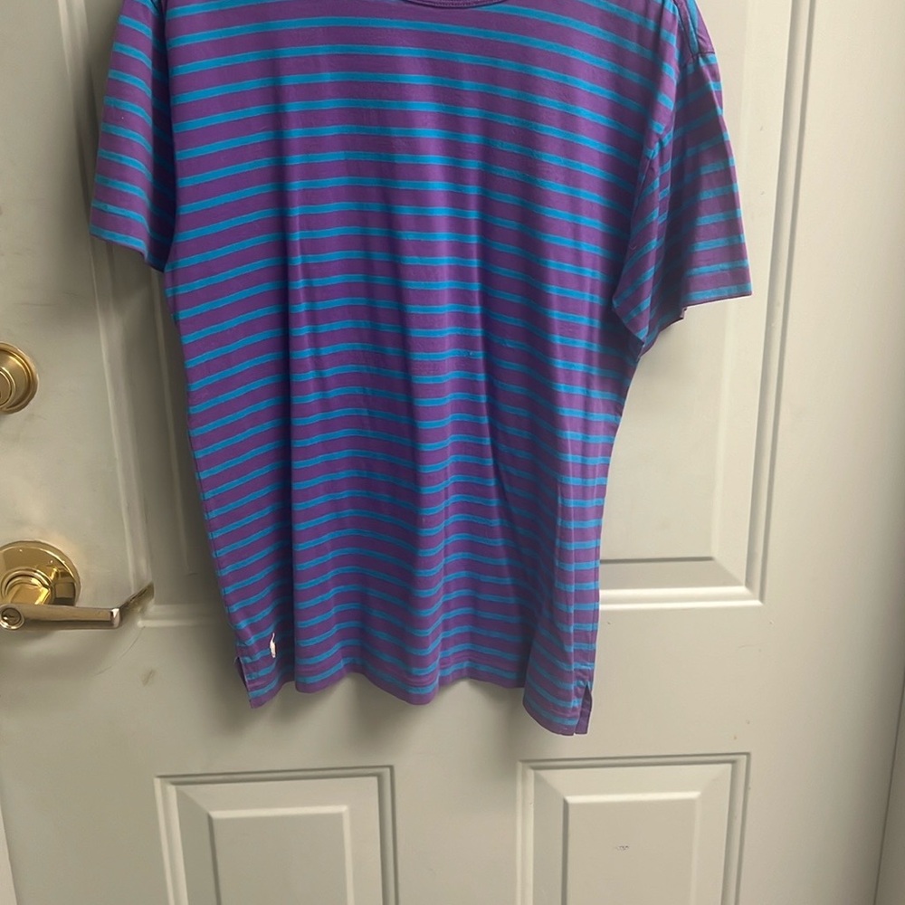 Striped Purple and Blue Men's Shirt